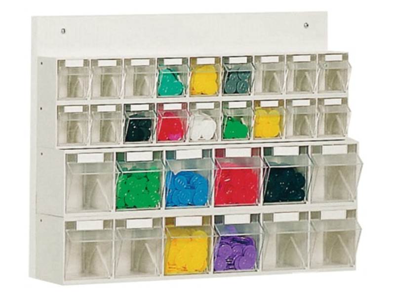 LOCKWEILER 1553014 Klarsichtmagazin  H410xB600xT108mm 18 x A, 12 x B Kunststoff