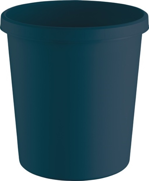 HELIT H6405834 Papierkorb  18 l H331xØ315 mm mit Griffrand Kunststoff blau