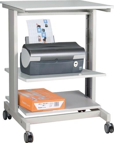 6860-9 PC-Arbeitstisch H670xB600xT500mm lichtgrau, RAL 7035 fahrbar