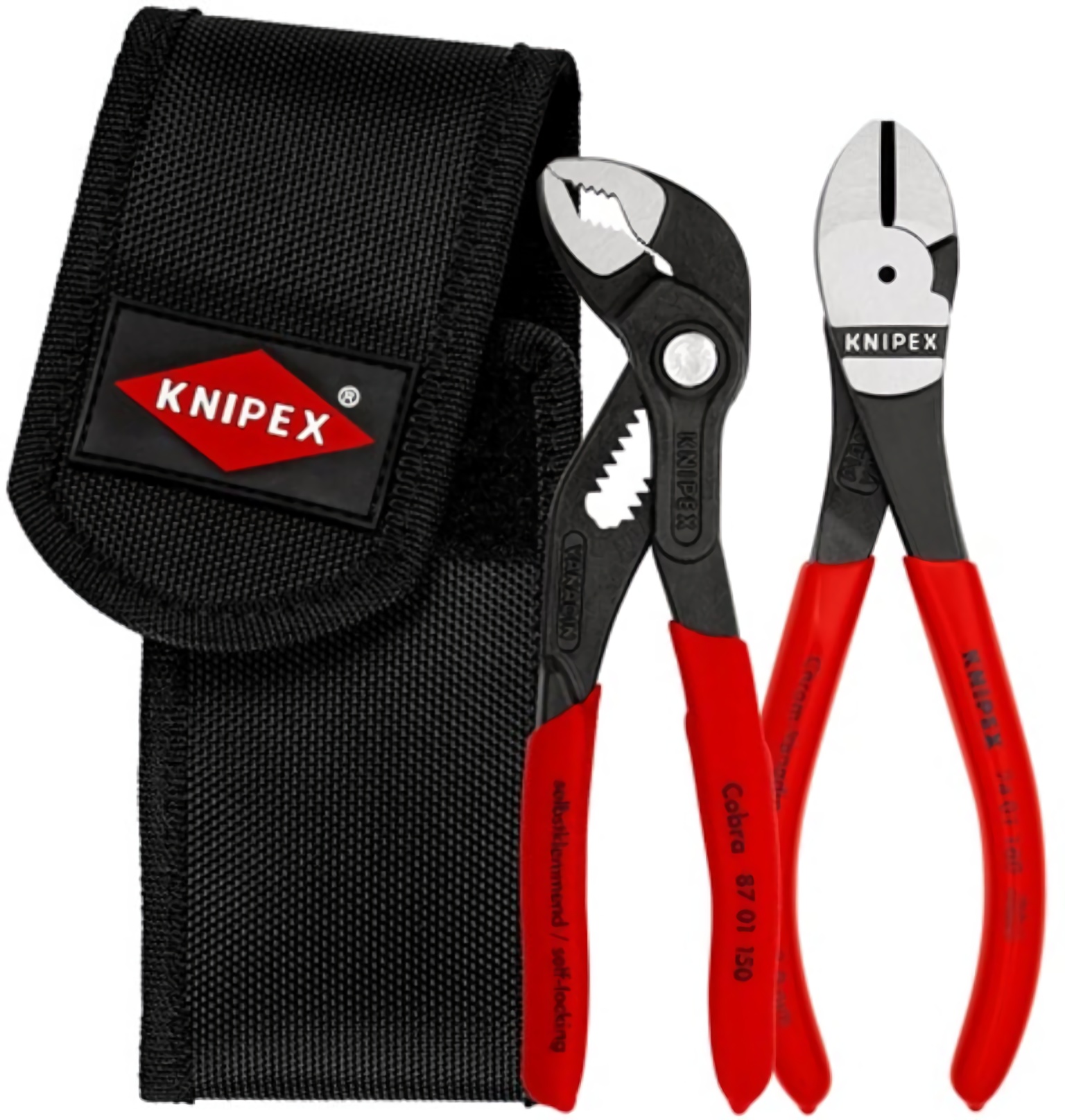 KNIPEX 00 20 72 V02 Zangen-Satz Minis Inhalt 2-teilig  Gürteltasche 390 g