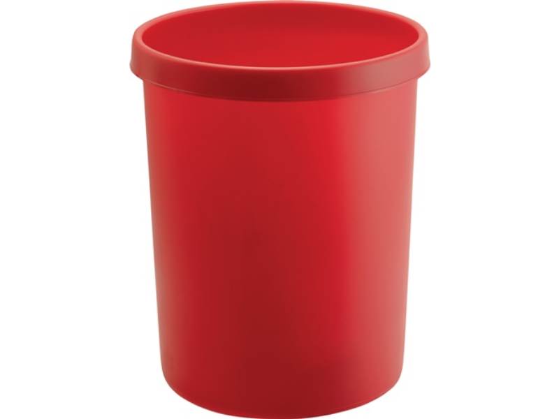 HELIT  Papierkorb  45 l H480xD.390 mm mit Griffrand Kuntstoff rot