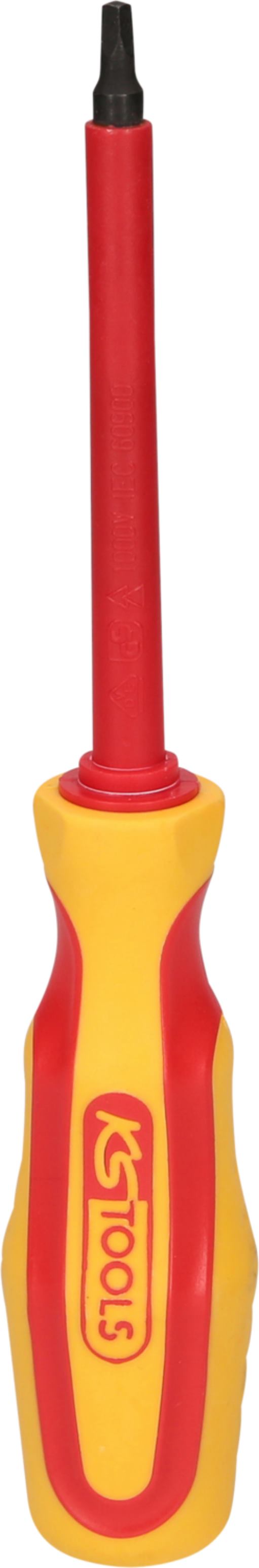 KS Tools 117.0593 ERGOTORQUE VDE Innenvierkant-Schraubendreher #2, 180mm