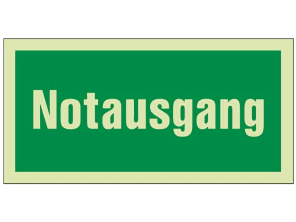Rettungszeichen L297xB148 mm Notausgang grün/weiß Folie