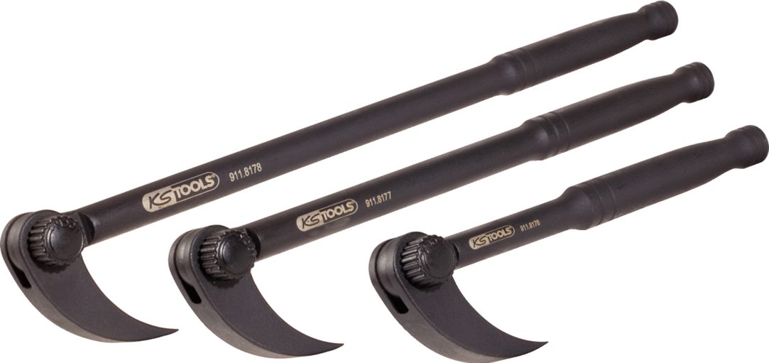KS Tools 911.8175 Gelenk-Rollkopf-Montierhebel-Satz, 3-tlg.