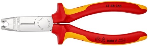 KNIPEX 13 46 165 Abmantelungszange DIN ISO 5746 Länge 165 mm verchromt Mehrkompo