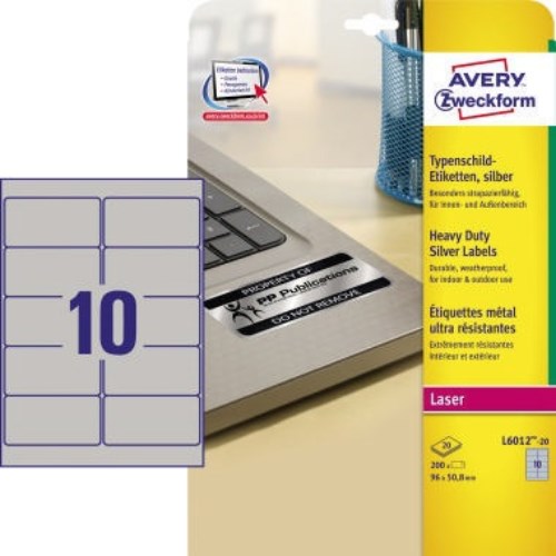 Avery Zweckform Typenschildetikett L6012-20 96x50,8mm 200 St./Pack.