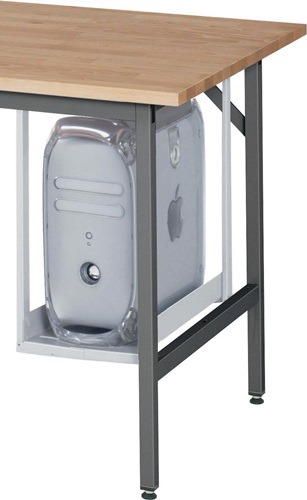 RAU 09-CPU-51356.12 PC-Halter  H500xB150-230mm lichtgrau, RAL 7035 Stahlblech