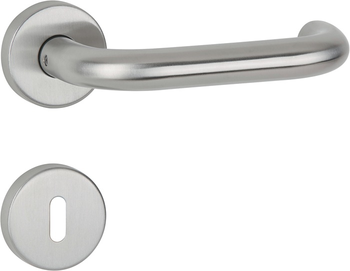 APTEC 1801/2236.K.BB-60 Drückergarnitur Basic 01 Edelstahl 60 Edelstahl matt U-F