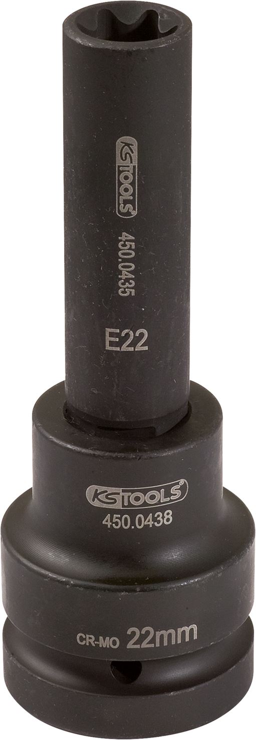 KS Tools 450.0484 1'' Kraft-Stecknuss E-Torx, lang, E24