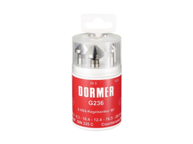 DORMER G2364 Kegelsenker-Satz DIN 335 C 90 ° Nr.4 6.3 - 8.3 - 10.4 - 12.4 - 16.5