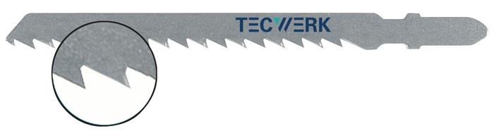 TECWERK 2000814675 Stichsägeblatt Gesamt-L.100mm Zahnt.4mm S.1,27mm HCS 25 St./K