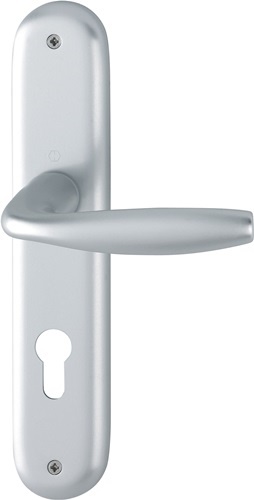 HOPPE 3272925 Langschildgarnitur New York 1810/273P Aluminium F1 PZ 72 mm DIN li