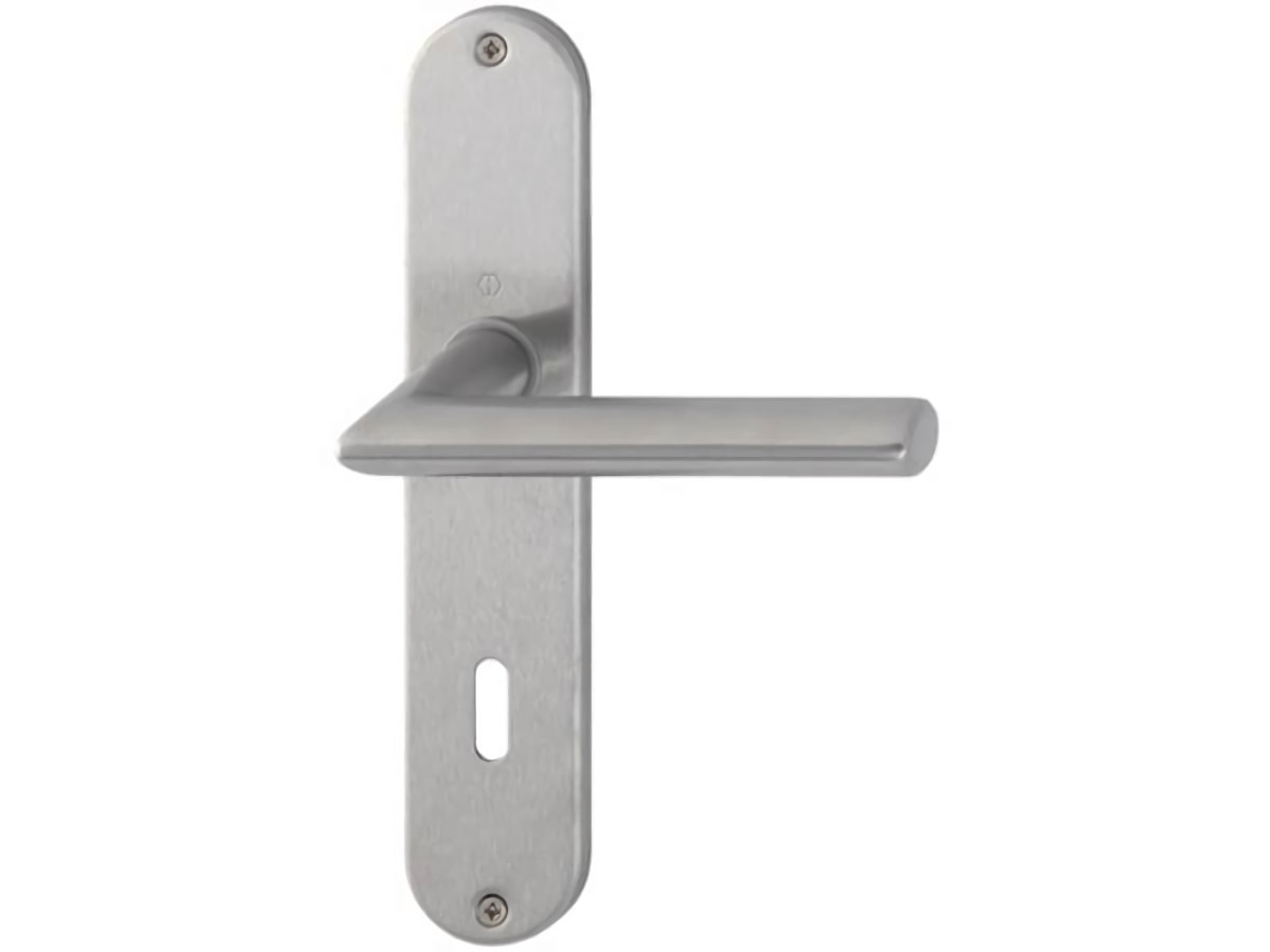 HOPPE 3042724 Langschildgarnitur Stockholm E1140Z/302 Edelstahl F69 OB 72 mm DIN