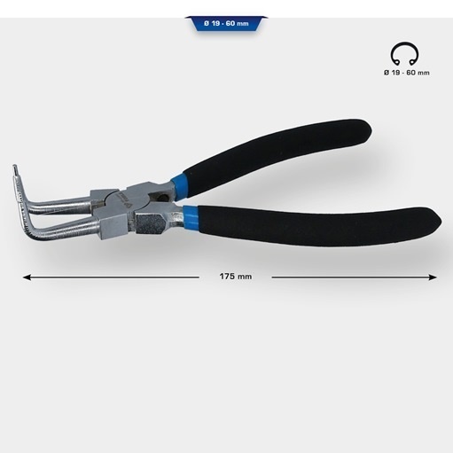 Brilliant Tools  BT067004 Seegeringzange für Innensicherungsringe, abgewinkelt,