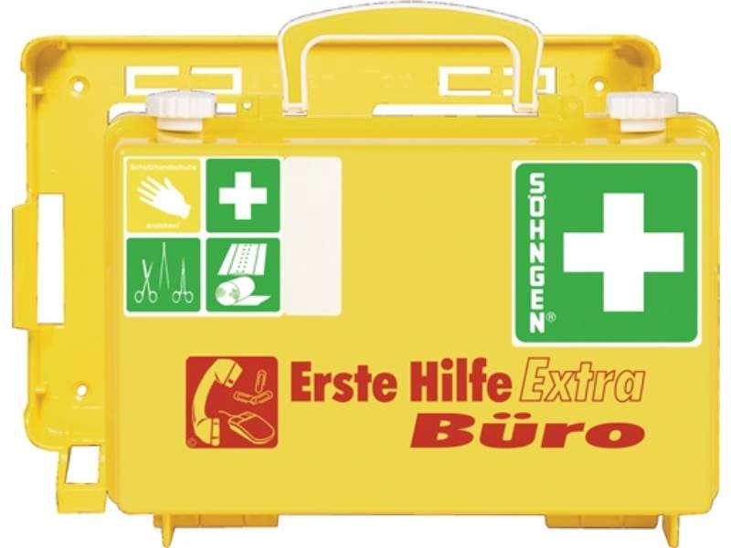 SÖHNGEN 320126 Erste Hilfe Koffer Extra Büro B260xH170xT110ca.mm leuchtgelb