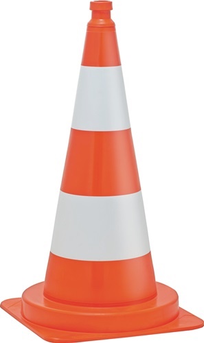 400.000021.00.00 Leitkegel  Höhe 745 mm stapelbar Gewicht 3,4 kg, 40 x 40 cm