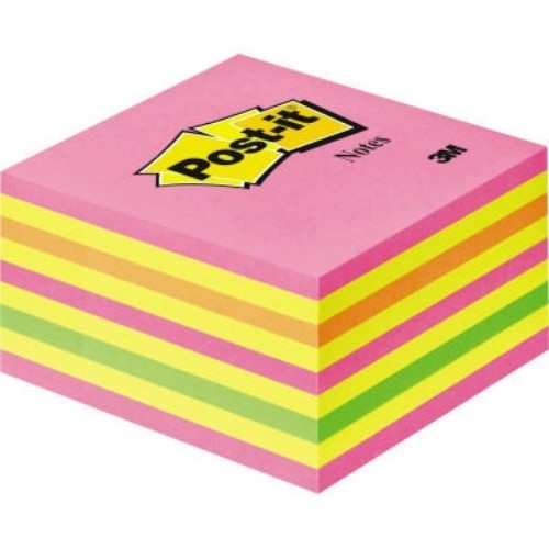 Post-it Haftnotizwürfel 2028NP 76x45x76mm 450Blatt neonpink