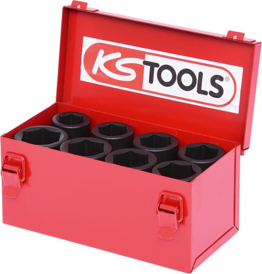 KS Tools 515.0510 3/4'' Sechskant-Kraft-Stecknuss-Satz, 8-tlg. lang
