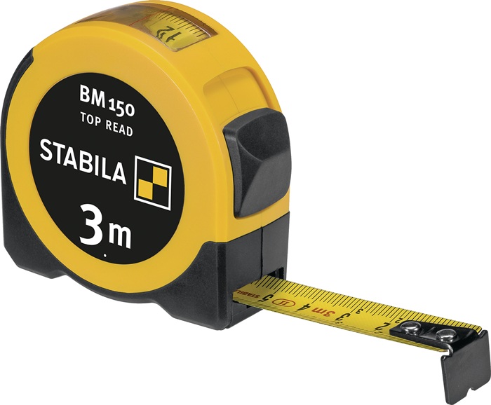 STABILA 19839 Taschenrollbandmaß BM 150 Länge 3 m Breite 16 mm mm/mm EGII ABS /