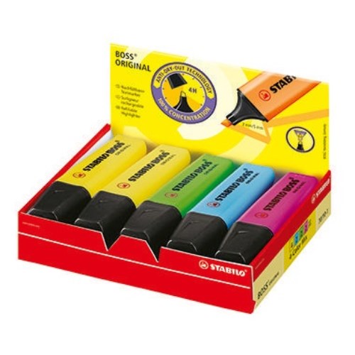STABILO Textmarker BOSS ORIGINAL 70/10-1 2-5mm sortiert 10 St./Pack.