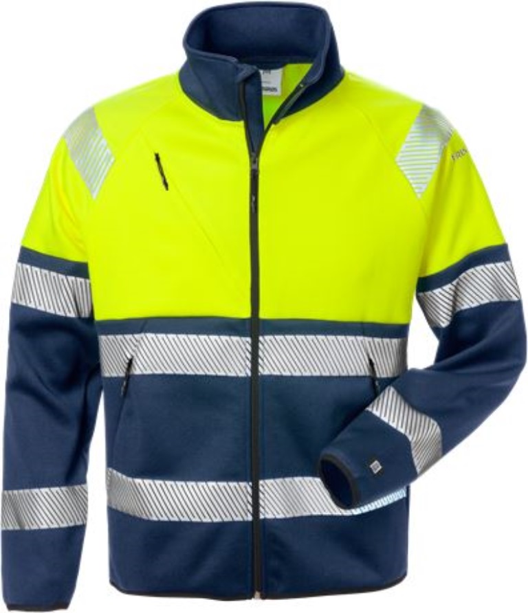 Fristads 129509-171-XS High Vis Sweatjacke, Kl. 1 4517 SSL Dynamic Reißverschlus