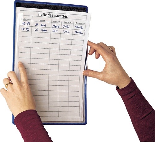 TARIFOLD 184501 Kontrollblatthalter  PVC mit Drahtrahmen kunststoffummantelt bla