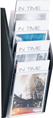 HELIT H62701-95 Prospekthalter  H540xB280xT80mm DIN A4 hoch schwarz