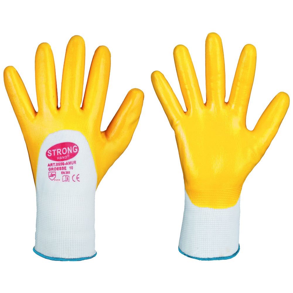 Gr .8 *AMUR* STRONGHAND® HANDSCHUHE gelb *AMUR* STRONGHAND® GLOVES