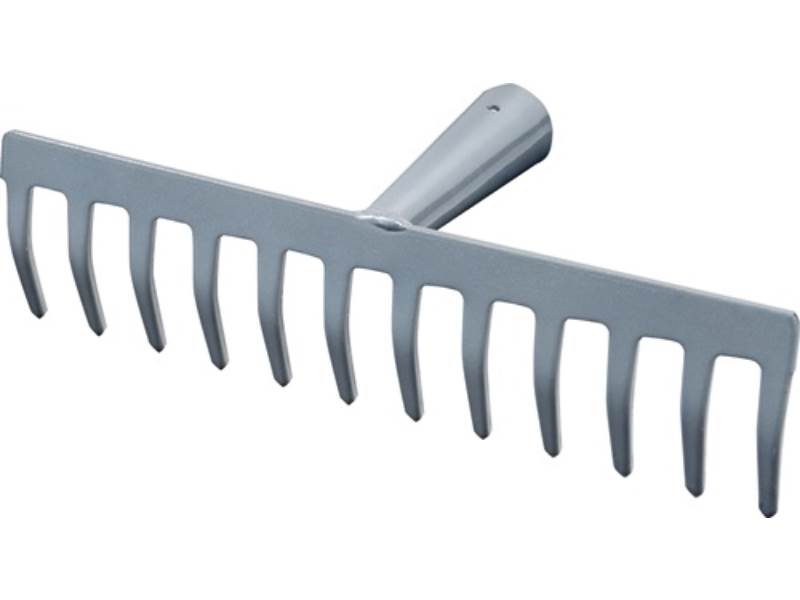 Straßenrechen Arbeitsbreite 295 mm Zinkenlänge 55 mm, 12 Zinken mit konischer