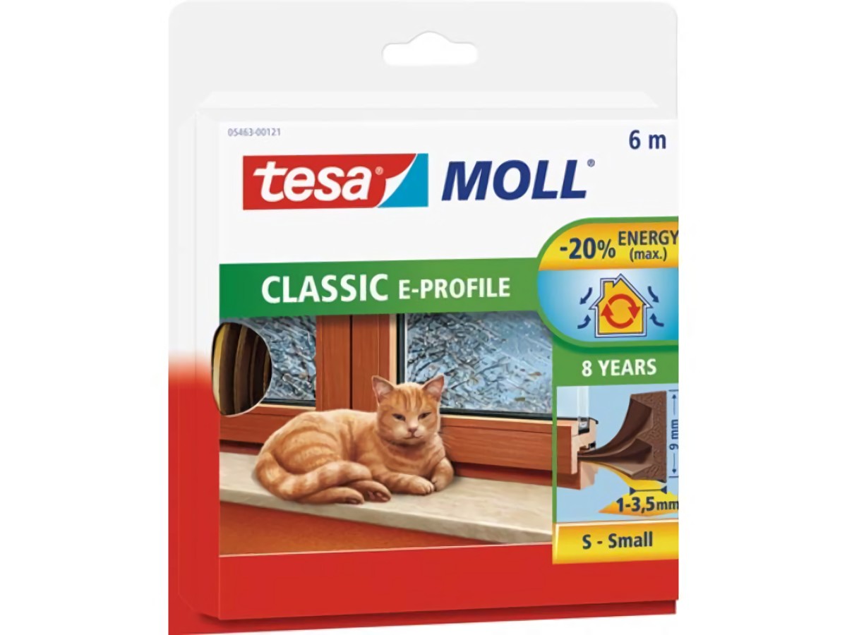 TESA 05463-00121-00 Fenster-/Türmoll tesamoll® 5463 B9mmxH4mmxL6m braun