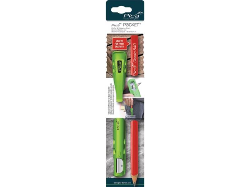 PICA 505/01 Köcher Pocket für Blei-/Markierstifte mit Spitzmesser mit 1 Zimmerma