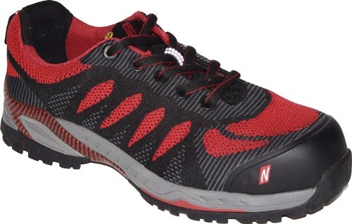 Sicherheitsschuh PRO STEP Gr.45 schwarz/rot S1P SRC ESD EN ISO 20345,EN61340-4-3 nach EN ISO 20345, EN 61340-4-3 · S1P SRC ESD · Obermaterial: strapazierfähiges Textil · nahtloses Obermaterial · widerstandsfähige Nitril/EVA-Laufsohle · Zehenkappe aus Fibe