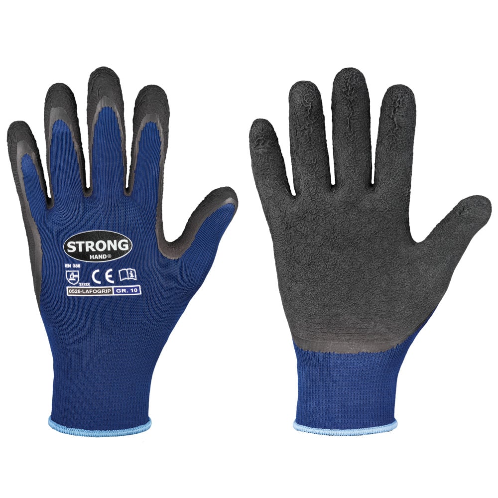 Gr .9 *LAFOGRIP* STRONGHAND® HANDSCHUHE blau *LAFOGRIP* STRONGHAND® GLOVES