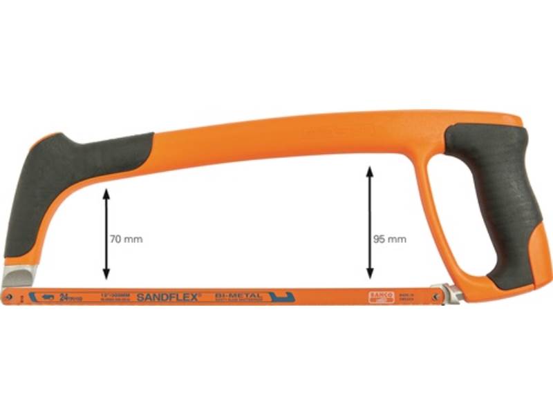 BAHCO 319 Metallsägebogen 319 Blattlänge 300 mm 24 Zähne / Zoll D-Komfortgriff