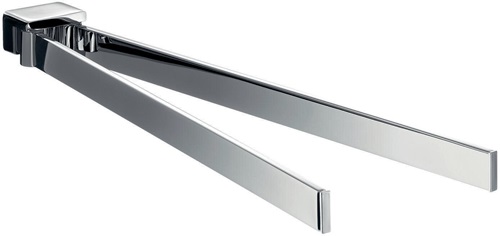EMCO 055000141 Handtuchhalter loft 2-armig, schwenkbar, 410 mm chrom Wandmontage
