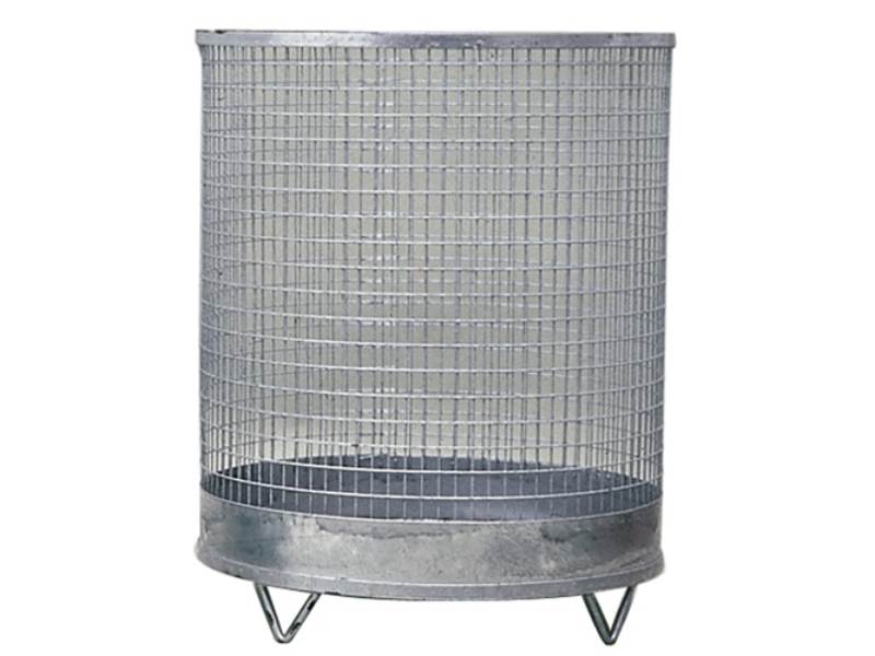 Abfallkorb H600xD500 mm 118 l Drahtgitter verzinkt mit 4 Füßen