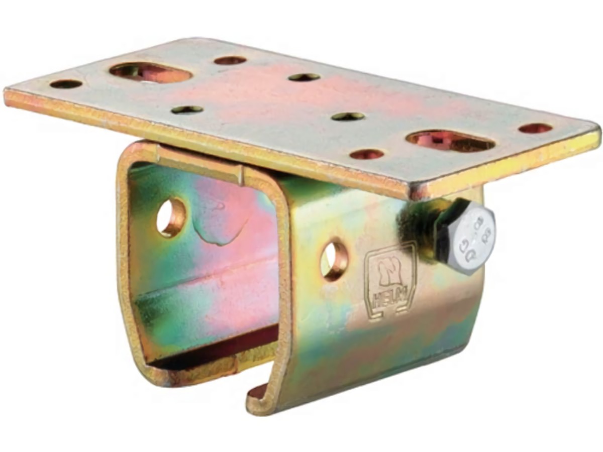 HELM 010220 Deckenmuffe 102 passend für Profil 100 verzinkt, gelb Deckenmontage