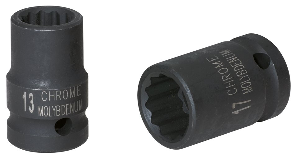 KS Tools 515.0966 3/8'' 12-kant-Kraft-Stecknuss, kurz, 16mm