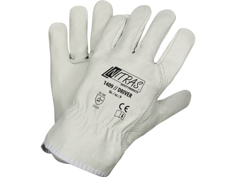 NITRAS 1409-11 Handschuhe Driver Größe 11 grau  EN 388, EN 407 PSA-Kategorie II