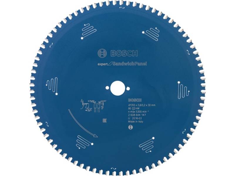 BOSCH 2608644147 Kreissägeblatt  Außen-Ø 355 mm Zähnezahl 80 MTCG Bohrung 30 mm