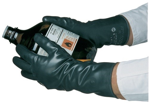 HONEYWELL 089808111X Chemikalienhandschuhe Butoject 898 Größe 8 schwarz EN 388,