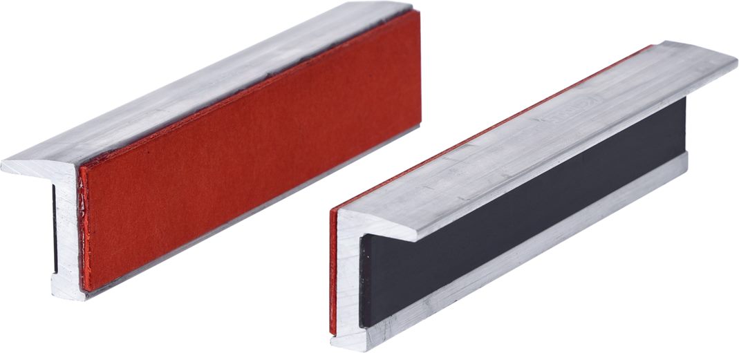 KS Tools 914.0092 Alu-Schraubstock-Schonbacken,Gummibesatz,140mm
