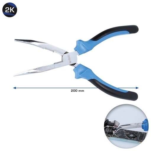 Brilliant Tools  BT060902 Flachrundzange, gebogen, 200 mm