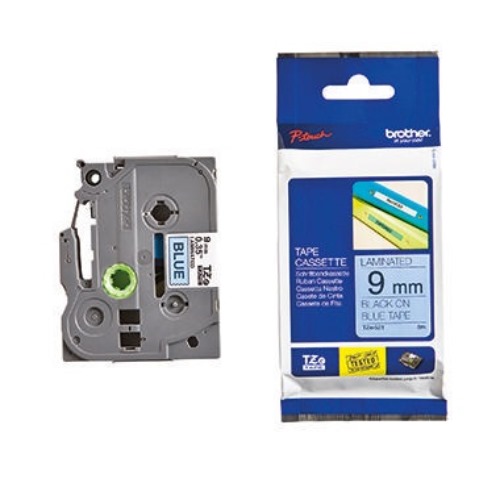 P-touch Schriftbandkassette TZE521 9mmx8m laminiert sw auf bl