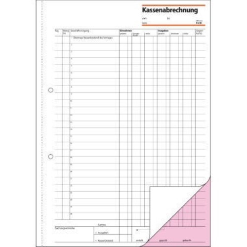 Sigel Kassenabrechnung KG425 DIN A4 2x50Blatt