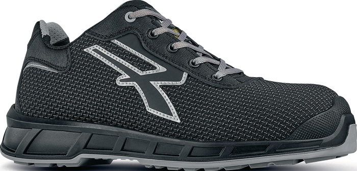 U.POWER RK20104-44 Sicherheitshalbschuh Jackson Größe 44 schwarz/grau S3 CI SRC ESD EN ISO 20345 Putek-Plus nach EN ISO 20345 · S3 SRC CI ESD · hoch abriebfeste · mit Putek-Plus-Obermaterial und PU-Spitzenschutz · Kompakt-PU-Profil und rutschfeste, Öl-abw