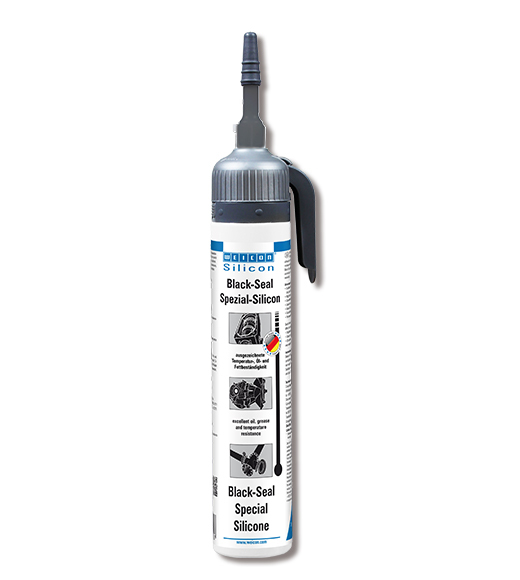 WEICON Black-Seal 200 ml  Presspackdose Öl-, fett- und temperaturbeständiger Siliconkleb- und Dichtstoff. Geeignet für Verklebungen und Abdichtungen, bei denen eine besonders
hohe Öl- und Fettbeständigkeit gefordert ist. Sehr gute Haftung a