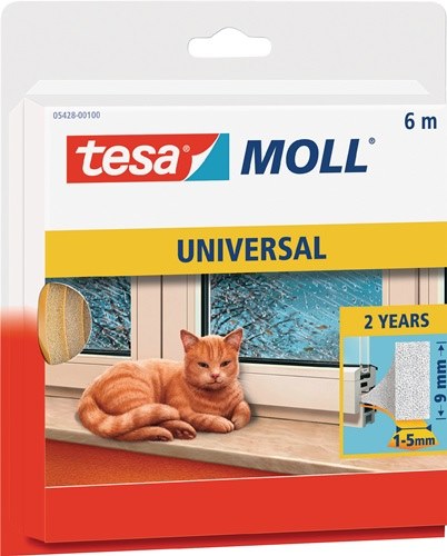 TESA 05428-00100-00 Fenster-/Türmoll tesamoll® 5428 B9mmxH6mmxL6m