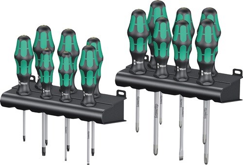WERA 05105630001 Schraubendreher-Satz Kraftform Big Pack 300 14-teilig Schlitz/P