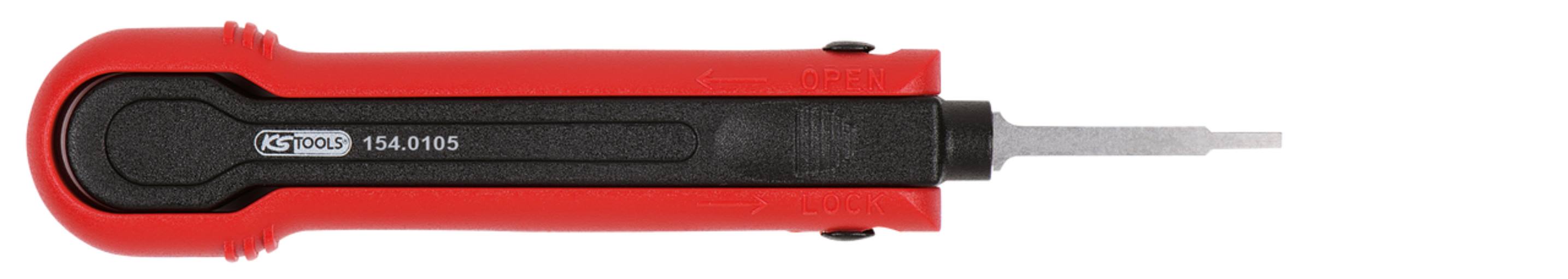 KS Tools 154.0105 Entriegelungswerkzeug für Flachstecker 1,2 mm (AMP Tyco MQS)